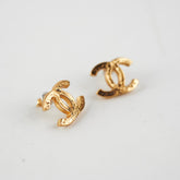 Chanel Mini CC Gold Earrings